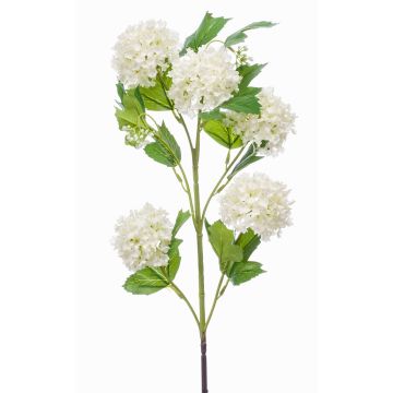 Ramo di palla di neve tessile FONTE, crema, 75cm