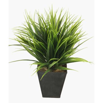 Cannuccia di palude di plastica ARIANO in vaso di zinco, verde, 30cm
