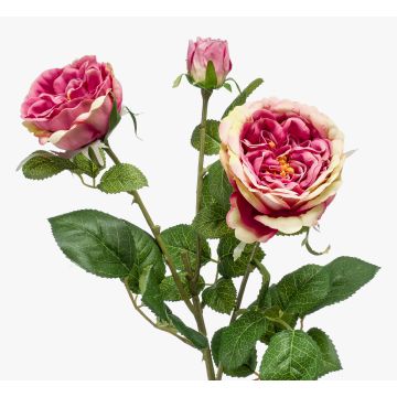 Ramo artificiale di rose CALISTA, fucsia, 60cm