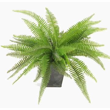 Felce di boston in plastica REMY in vaso di zinco, verde, 30cm