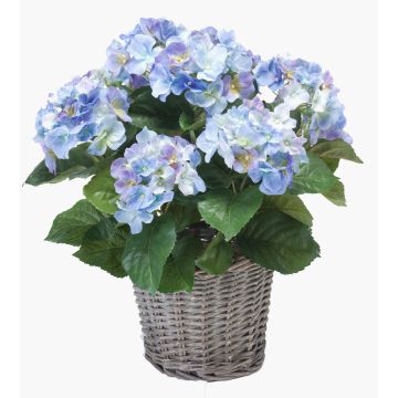Ortensia artificiale JONE in cestino, blu, 45cm