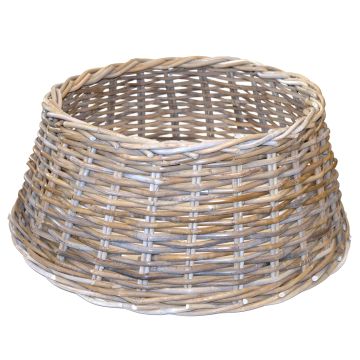 Cestino per albero di Natale MACARIO in rattan, grigio-marrone, 26cm, Ø65cm