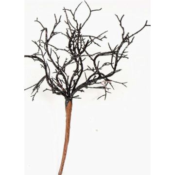 Corallo artificiale SPUNKY su stelo, con brillantini, nero, 20cm