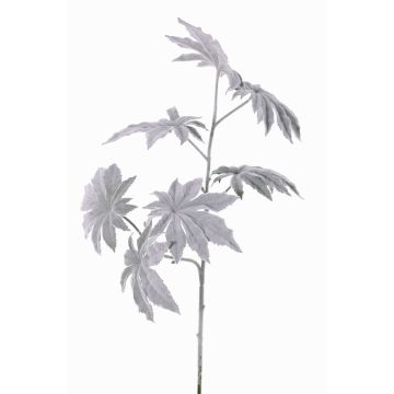 Ramo di papaya artificiale NUBIE, ghiacciato, grigio, 70cm