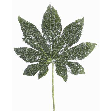 Foglia di aralia artificiale HERRO, con brillantini, verde, 20cm Foglia di aralia artificiale HERRO, con brillantini, verde, 20cm