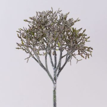Ramo di corallo artificiale NADINA, glitter, argento-marrone, 45cm
