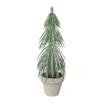 Albero artificiale pino ARAYO in vaso decorativo, ghiacciato, 27 cm