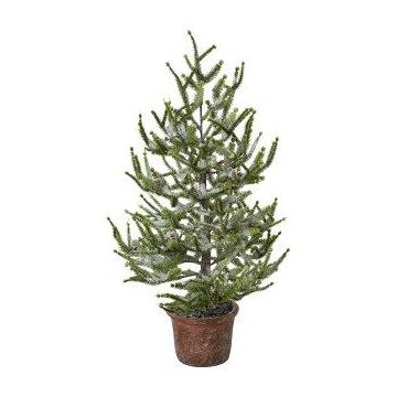Albero decorativo abete rosso MALKE in vaso decorativo, innevato, 65 cm