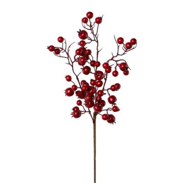 Ramo artificiale rosa di patata FRULKE con bacche di rosa canina, rosso, 40cm
