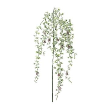 Ramo artificiale di cedro VOLDEN con pigne, congelato, bianco-verde, 130 cm