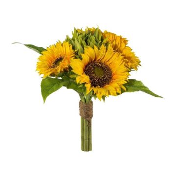 Mazzo di fiori artificiali girasole CARVO, giallo, 35 cm