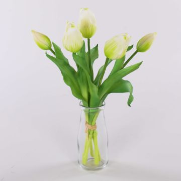 Mazzo di tulipani artificiali LEANA, bianco-verde, 30cm, Ø20cm Mazzo di tulipani artificiali LEANA, bianco-verde, 30cm, Ø20cm