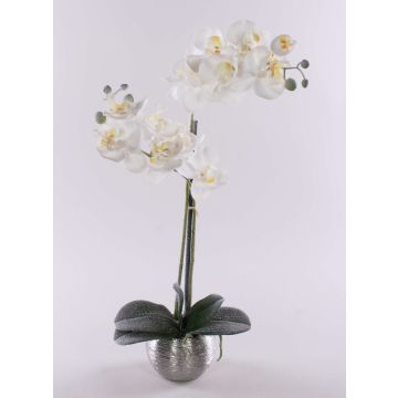 Orchidea phalaenopsis artificiale KAREN, vaso decorativo, ghiacciato, bianco, 50cm Orchidea phalaenopsis artificiale KAREN, vaso decorativo, ghiacciato, bianco, 50cm