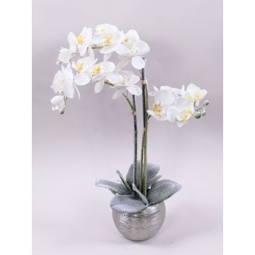 Orchidea phalaenopsis artificiale KAREN, vaso decorativo, ghiacciato, bianco, 60cm Orchidea phalaenopsis artificiale KAREN, vaso decorativo, ghiacciato, bianco, 60cm