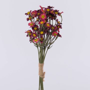 Bouquet di fiori artificiali crisantemi piccoli WEMKE, rosso bordeaux, 35 cm, Ø 13 cm