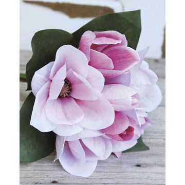 Mazzo di magnolie artificiali KAYLE, rosa-fucsia, 30cm