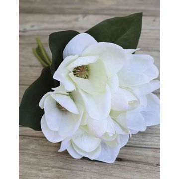 Mazzo di magnolie artificiali KAYLE, crema-bianco, 30cm