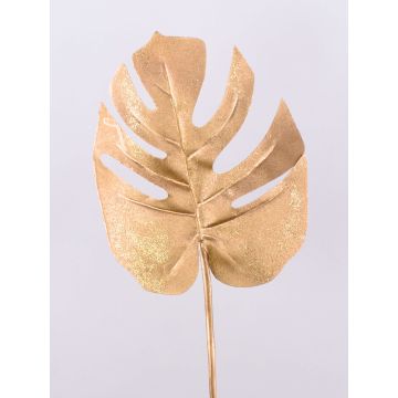 Foglia artificiale Philodendron Monstera Deliciosa ASMERET con glitter, oro, 70cm Foglia artificiale Philodendron Monstera Deliciosa ASMERET con glitter, oro, 70cm
