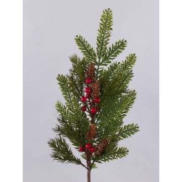 Ramo decorativo VARDALIA, abete, bacche, pigne, rosso-verde, 75cm Ramo decorativo VARDALIA, abete, bacche, pigne, rosso-verde, 75cm