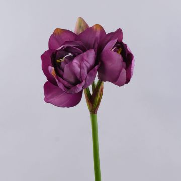 Fiore artificiale Amaryllis MAURINE, viola, 80cm