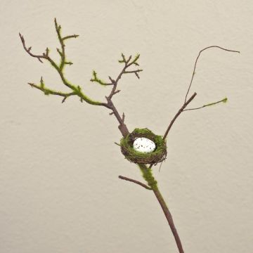 Ramo artificiale di melo INDIKIRKA con nido di uccello, muschio, marrone-verde, 75 cm Ramo artificiale di melo INDIKIRKA con nido di uccello, muschio, marrone-verde, 75 cm