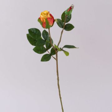 Rosa artificiale RENESMEE, giallo-rosso, 45cm, Ø6cm Rosa artificiale RENESMEE, giallo-rosso, 45cm, Ø6cm