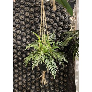 Ferniera artificiale SERFLI in vaso decorativo, verde, 20 cm