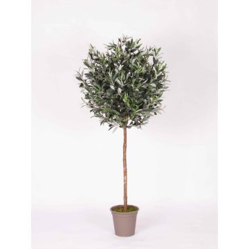 Olivo artificiale MILINO, tronco naturale, con frutti, 150 cm - Made in Italy