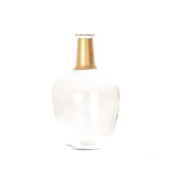 Vaso a forma di palloncino ROYCE, trasparente-oro, 26 cm, Ø 15 cm