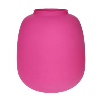 Vaso da fiori in vetro CAYDENCE, rosa opaco, 25,3 cm, Ø 22,2 cm