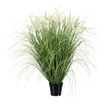 Erba finta lampone RIVLA con pannocchie, crema, 90 cm