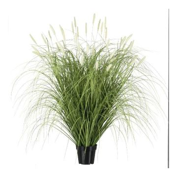 Erba finta lampone RIVLA con pannocchie, crema, 115 cm
