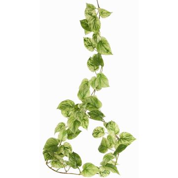 Ghirlanda di edera finta NAHELE, verde-bianco, 180cm