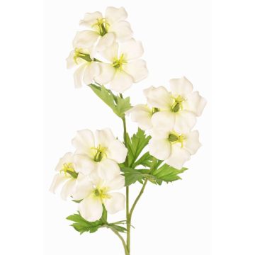 Pianta artificiale ramo di geranio ZEDENA, bianco-verde, 70cm, Ø6cm Pianta artificiale ramo di geranio ZEDENA, bianco-verde, 70cm, Ø6cm