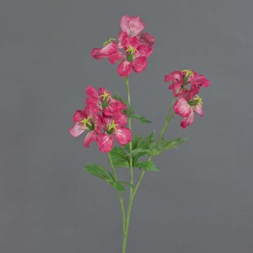 Pianta artificiale geranio ramo ZEDENA, rosa crema, 70 cm, Ø 6 cm