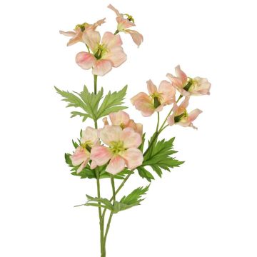 Ramo artificiale di geranio ZEDENA, rosa pesca, 70 cm, Ø 6 cm