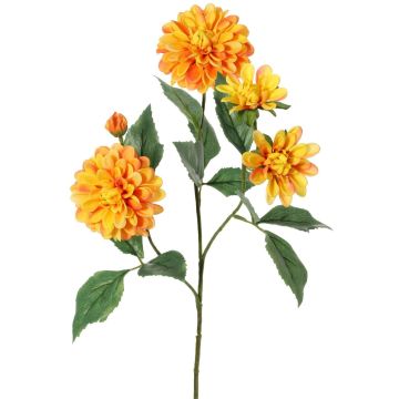 Ramo decorativo dalia artificiale QUINKA, giallo-arancio, 70 cm