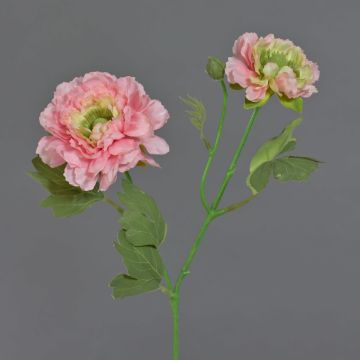 Ramo artificiale ranuncolo SAGARA, rosa, 45 cm, Ø 5-8 cm
