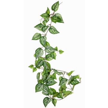 Ghirlanda artificiale di edera maculata KEVINA, Eco Collection, verde-bianco, 160cm