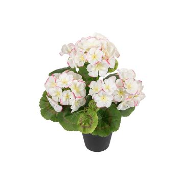 Geranio artificiale ELISABETTA in vaso decorativo, bianco-rosa, 35 cm Geranio artificiale ELISABETTA in vaso decorativo, bianco-rosa, 35 cm
