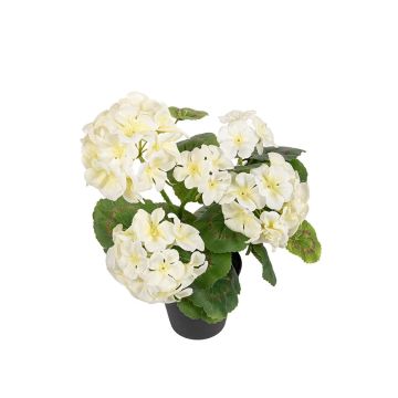 Geranio artificiale ELISABETTA in vaso decorativo, bianco, 35 cm Geranio artificiale ELISABETTA in vaso decorativo, bianco, 35 cm