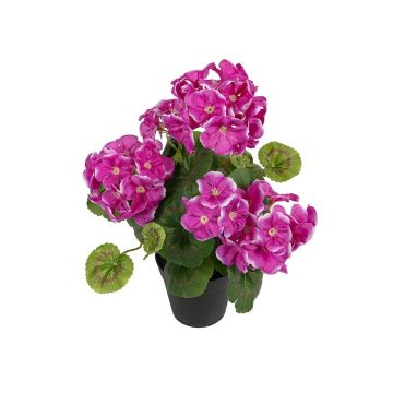 Geranio artificiale ELISABETTA in vaso decorativo, viola, 35 cm Geranio artificiale ELISABETTA in vaso decorativo, viola, 35 cm