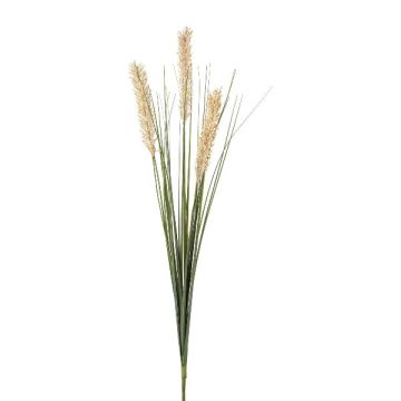 Erba decorativa grano SUNDY su bastoncino, spighe, crema, 85 cm