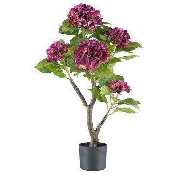 Fiore decorativo ortensia ZOLFI su tronco, viola, 85 cm