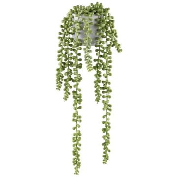 Pianta succulenta artificiale pisello NITEF in vaso decorativo, verde chiaro, 45 cm