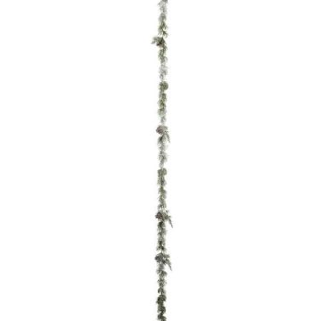 Ghirlanda artificiale di cedro RYNTER, pigne, congelata, verde, 180 cm