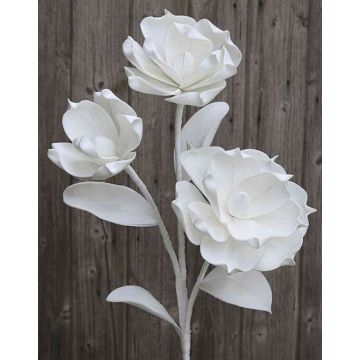 Ramo decorativo di camelia RANIA, bianco, 95cm, Ø20cm