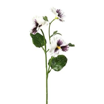 Ramo decorativo di violette FREVON, bianco-viola, 45 cm