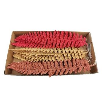 Foglia artificiale felce reale ALANEA, 15 pezzi, giallo-arancio-rosso, 45 cm Foglia artificiale felce reale ALANEA, 15 pezzi, giallo-arancio-rosso, 45 cm