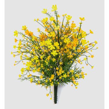 Fiore artificiale garofanino cespuglio JARMIN su bastoncino, crossdoor, giallo-arancione, 45 cm